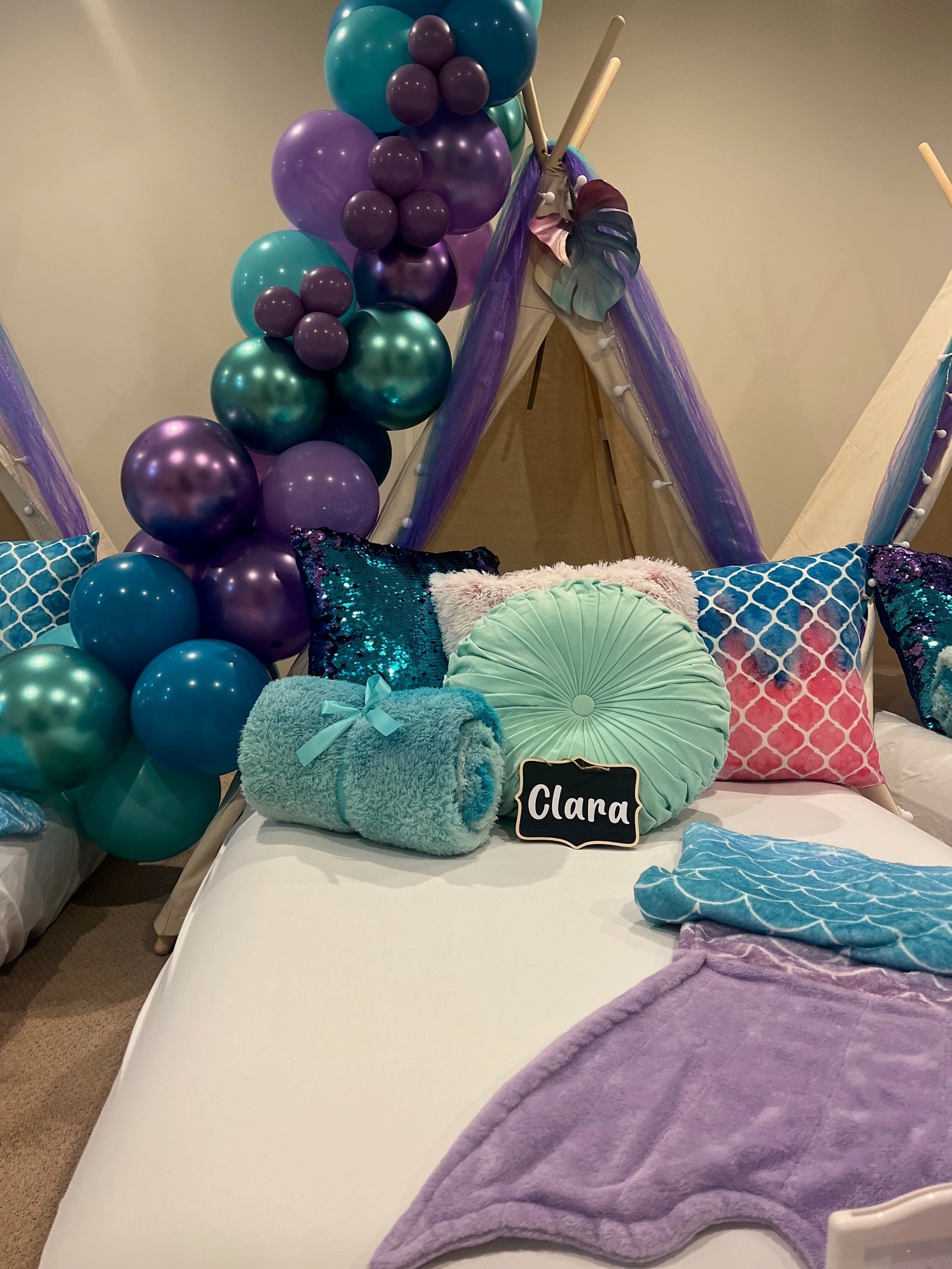 Mermaid Sleepover Teepee Tents