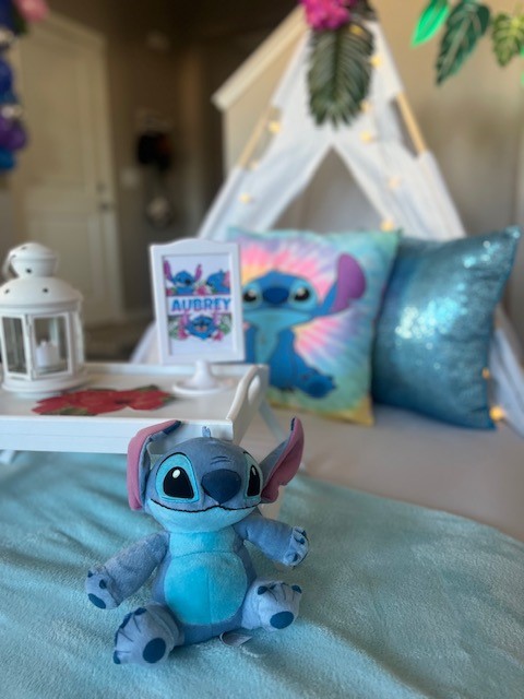 Lilo and Stitch themed sleepover teepee party