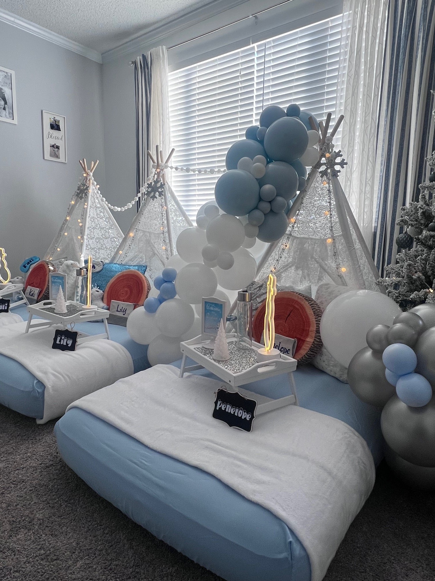 Winter themed sleepover party